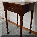 F41. 1-Drawer nightstand with turned legs. 29”h x 19”w x16”ds - $75
